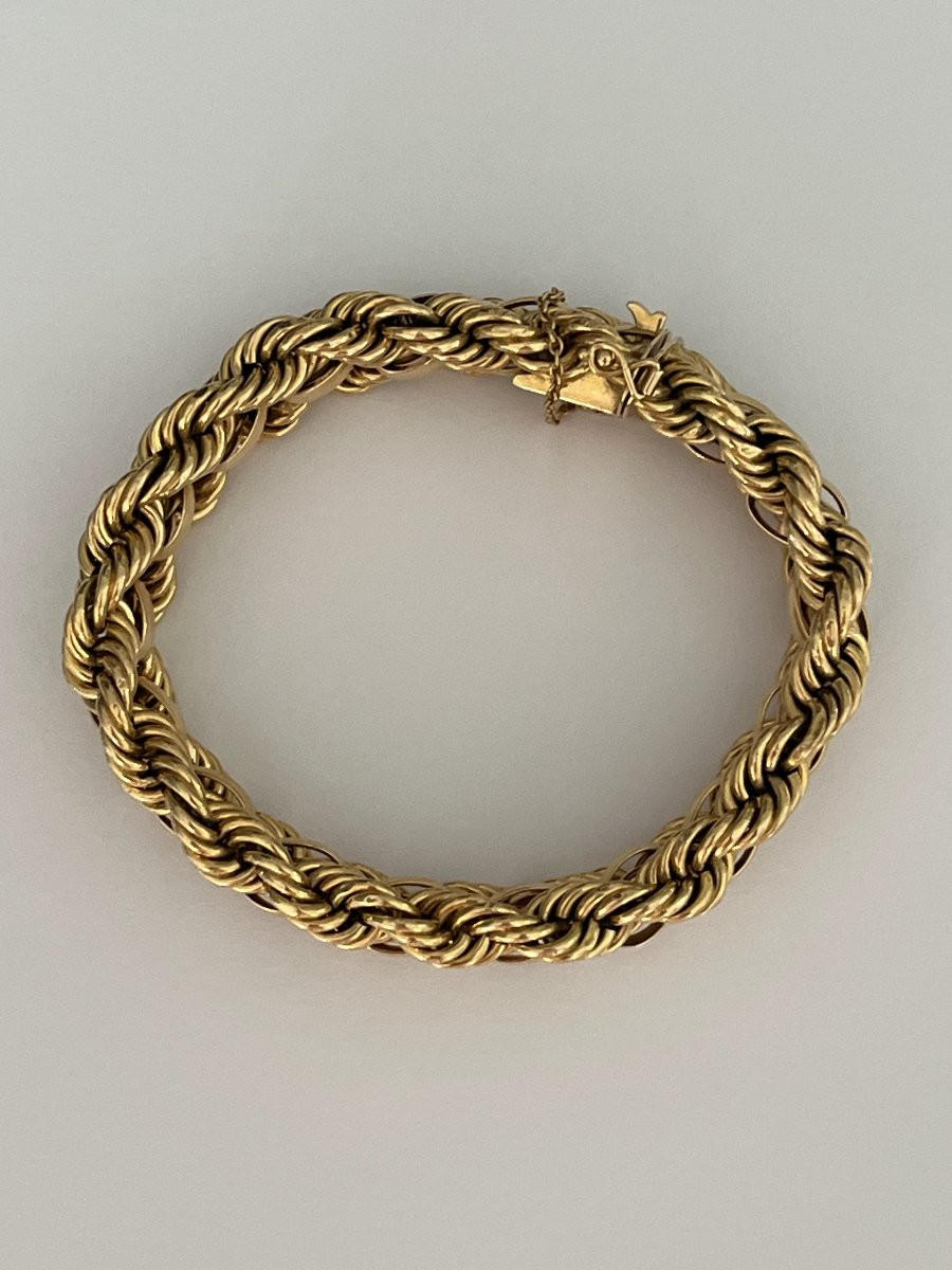 7022- Bracelet Or Jaune Tressé 38 g-photo-4