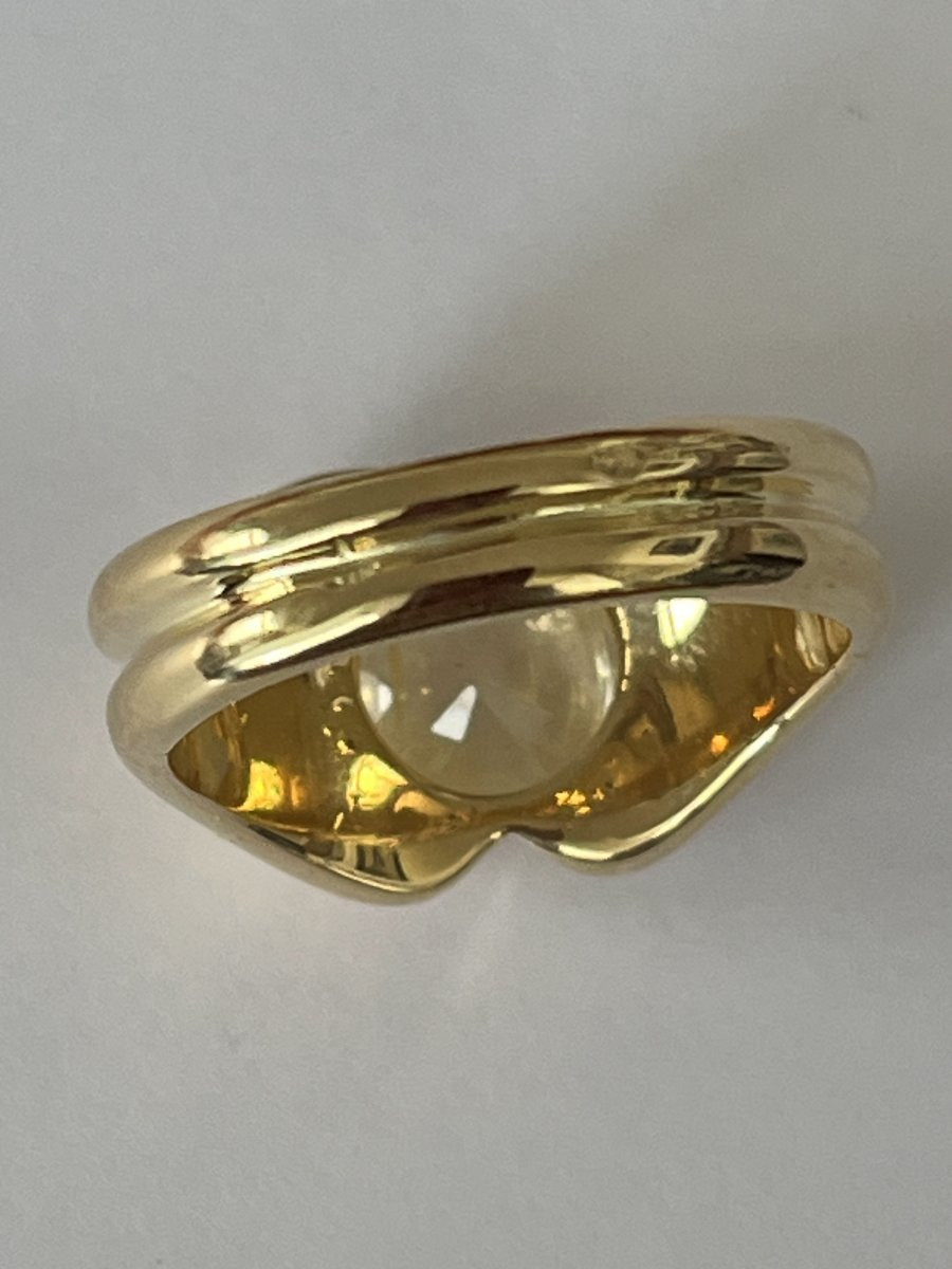 6637- Bague Or Jaune Saphir Jaune 3,02 ct-photo-2