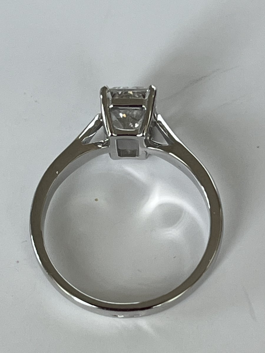 6262 - Solitaire Ring In White Gold With A 1.73 Ct Synthetic Diamond-photo-2