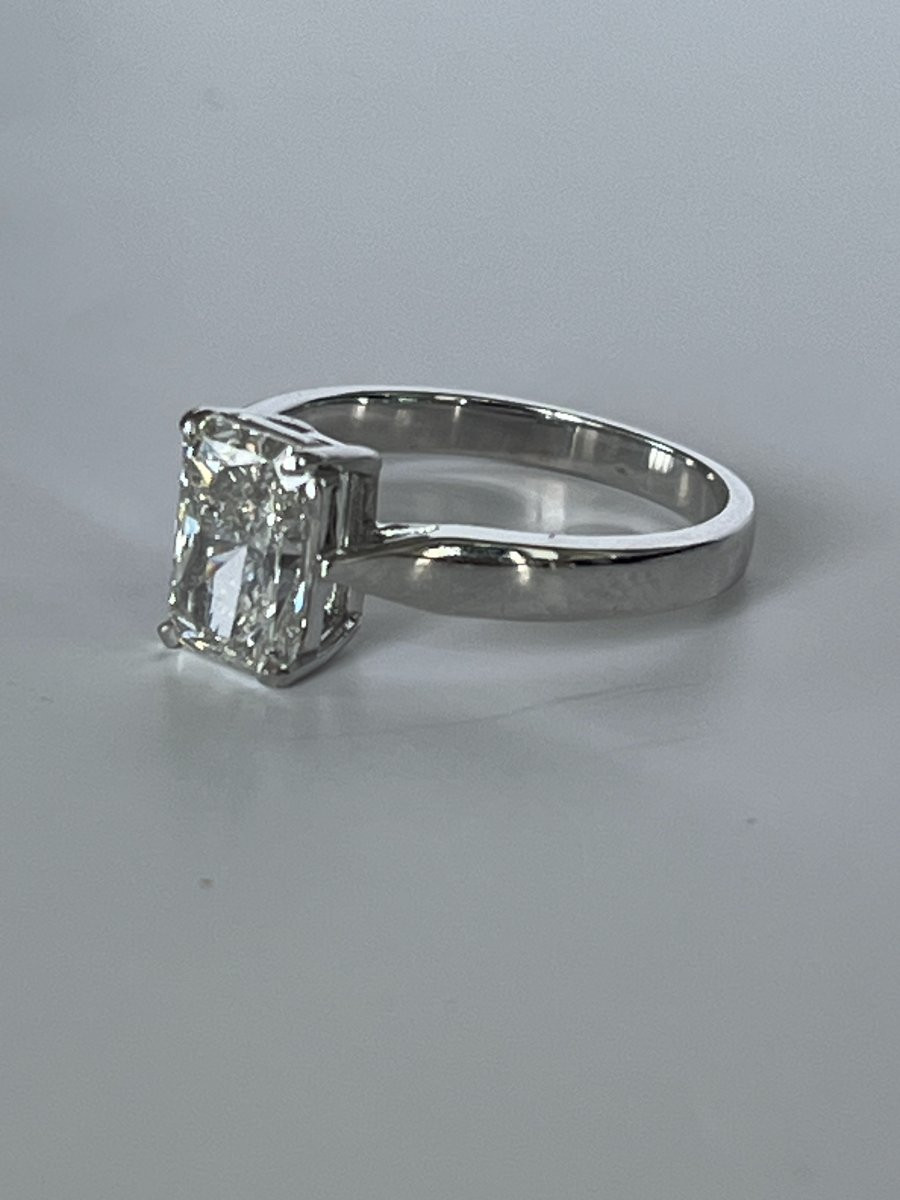 6262 - Solitaire Ring In White Gold With A 1.73 Ct Synthetic Diamond-photo-3