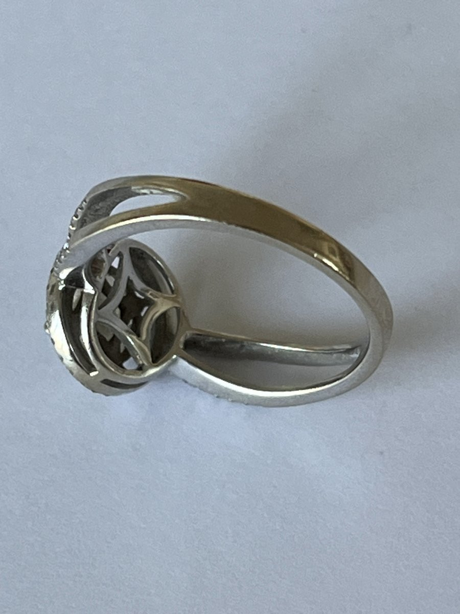 7098 - White Gold Diamond Ring-photo-2