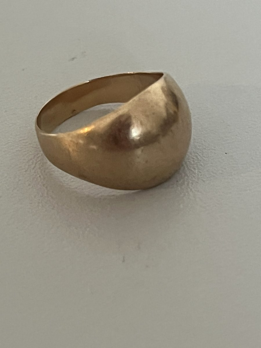 7208 - Yellow Gold Ball Ring-photo-3