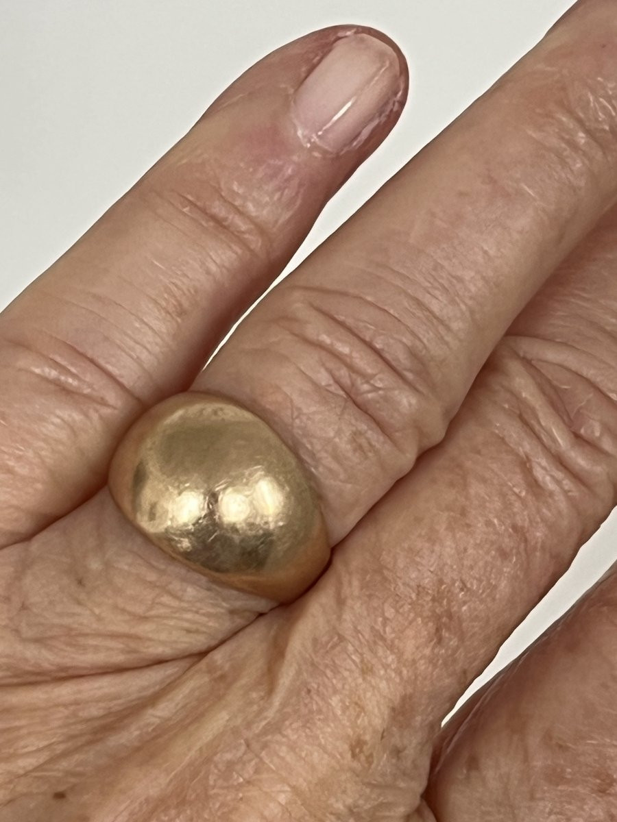 7208 - Yellow Gold Ball Ring-photo-4