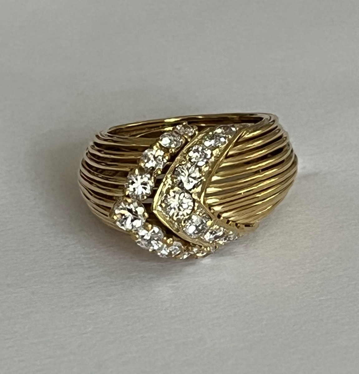 6669 - Platinum, Rhodium Plated, Yellow Gold, Diamond Ring