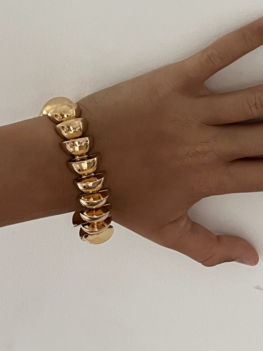 6905- Bracelet Rétro Or Jaune 45 g-photo-4