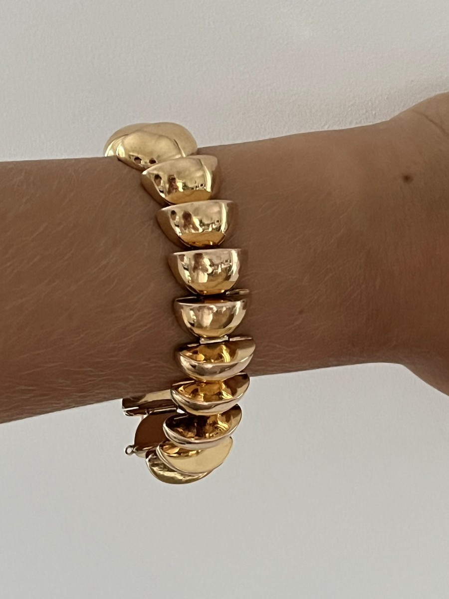 6905- Bracelet Rétro Or Jaune 45 g-photo-1