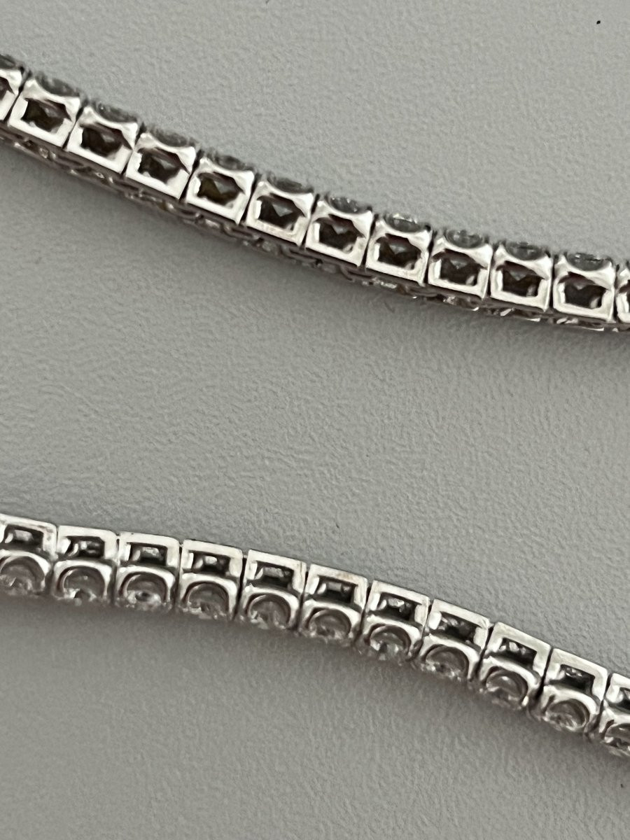 6151- Bracelet Rivière Or 18k Diamants 7,00 ct-photo-3