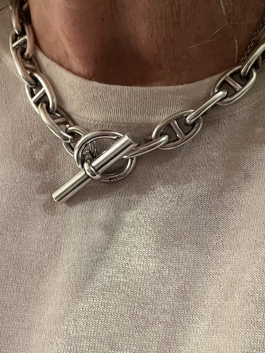 7225- Collier Hermès Chaine d'Ancre-photo-3