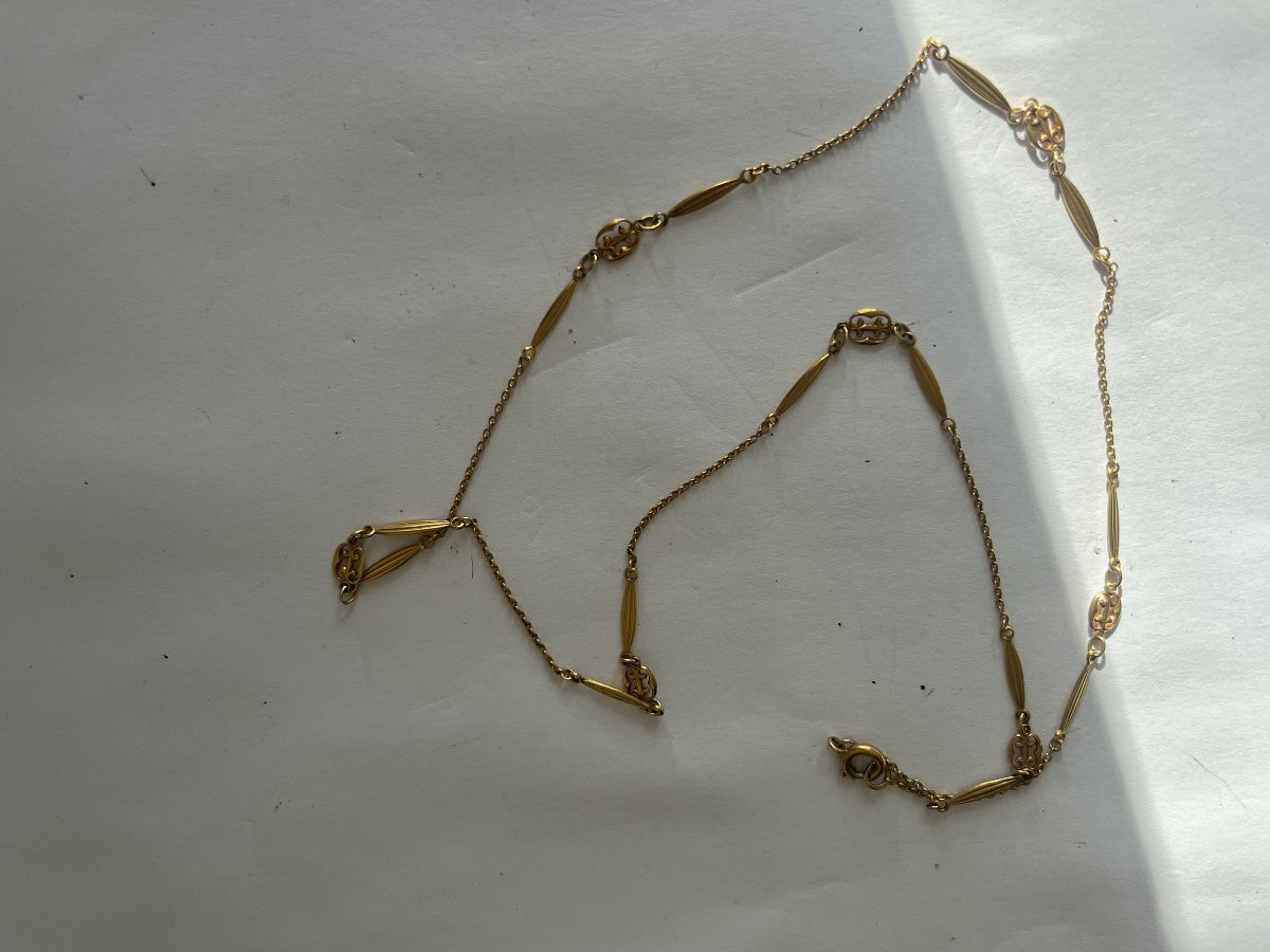 6098- Collier Anicne Or Jaune 51 cm-photo-3
