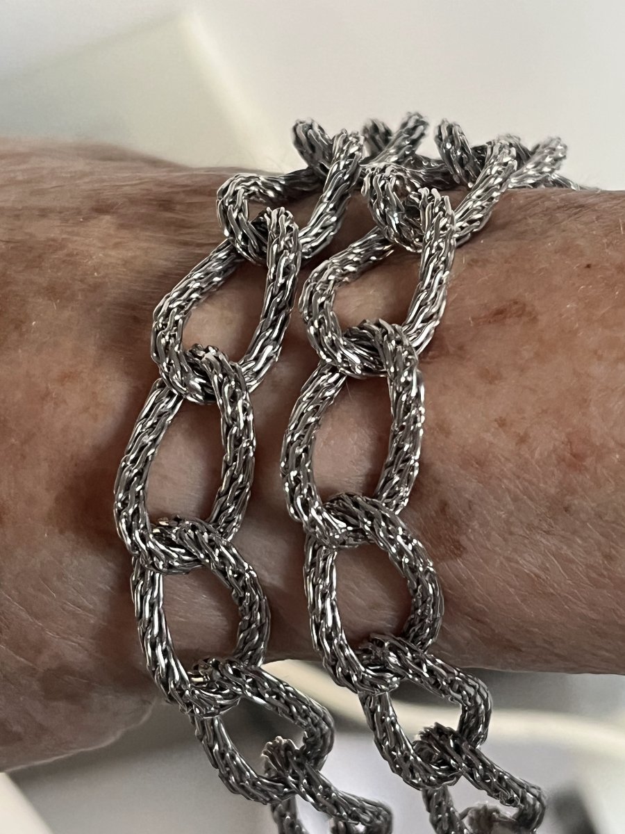 5634A- Bracelet GAY FRERES or Gris Torsadé-photo-4