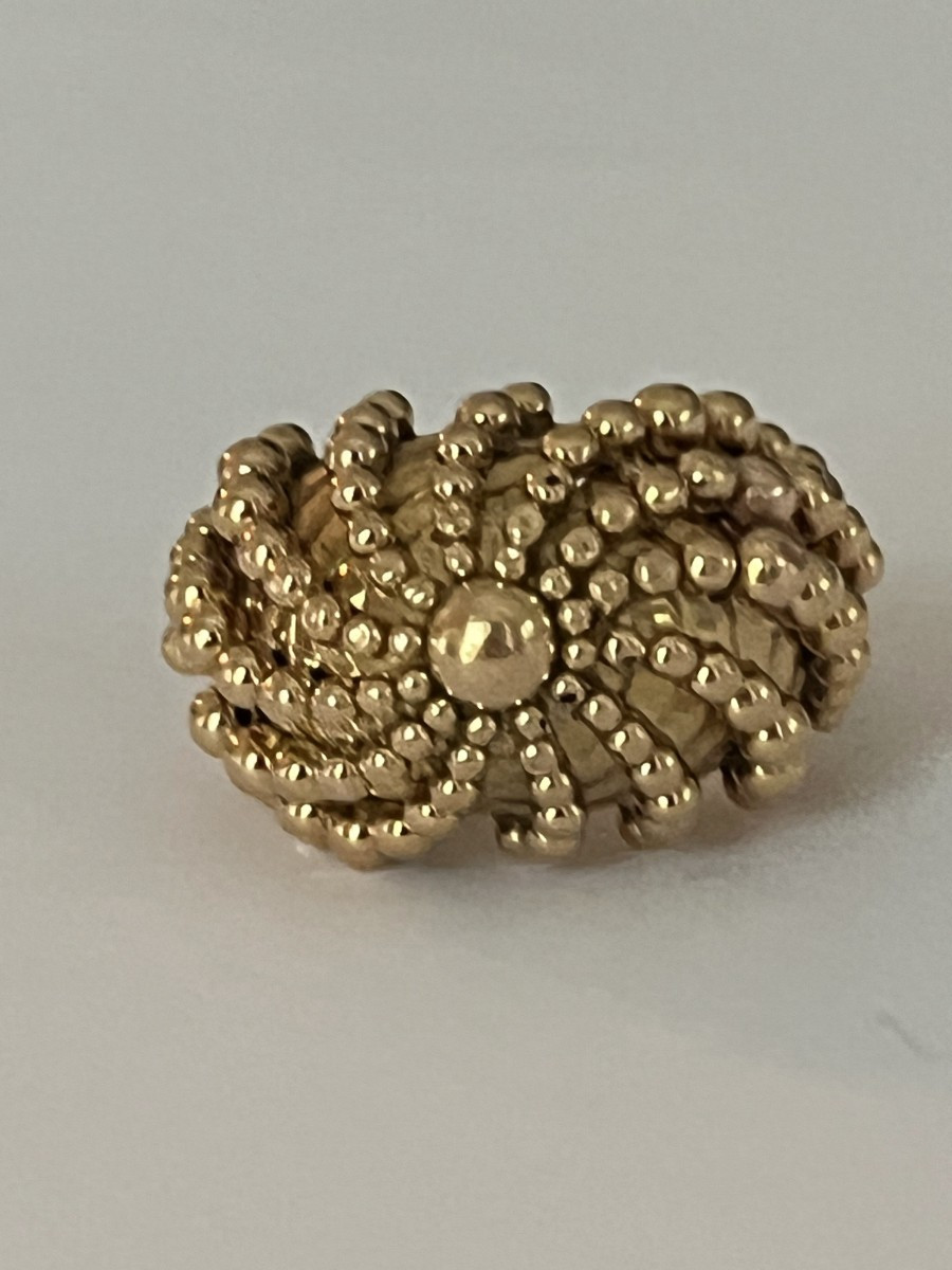 7065- Bague Dôme Vintage Or Jaune-photo-1