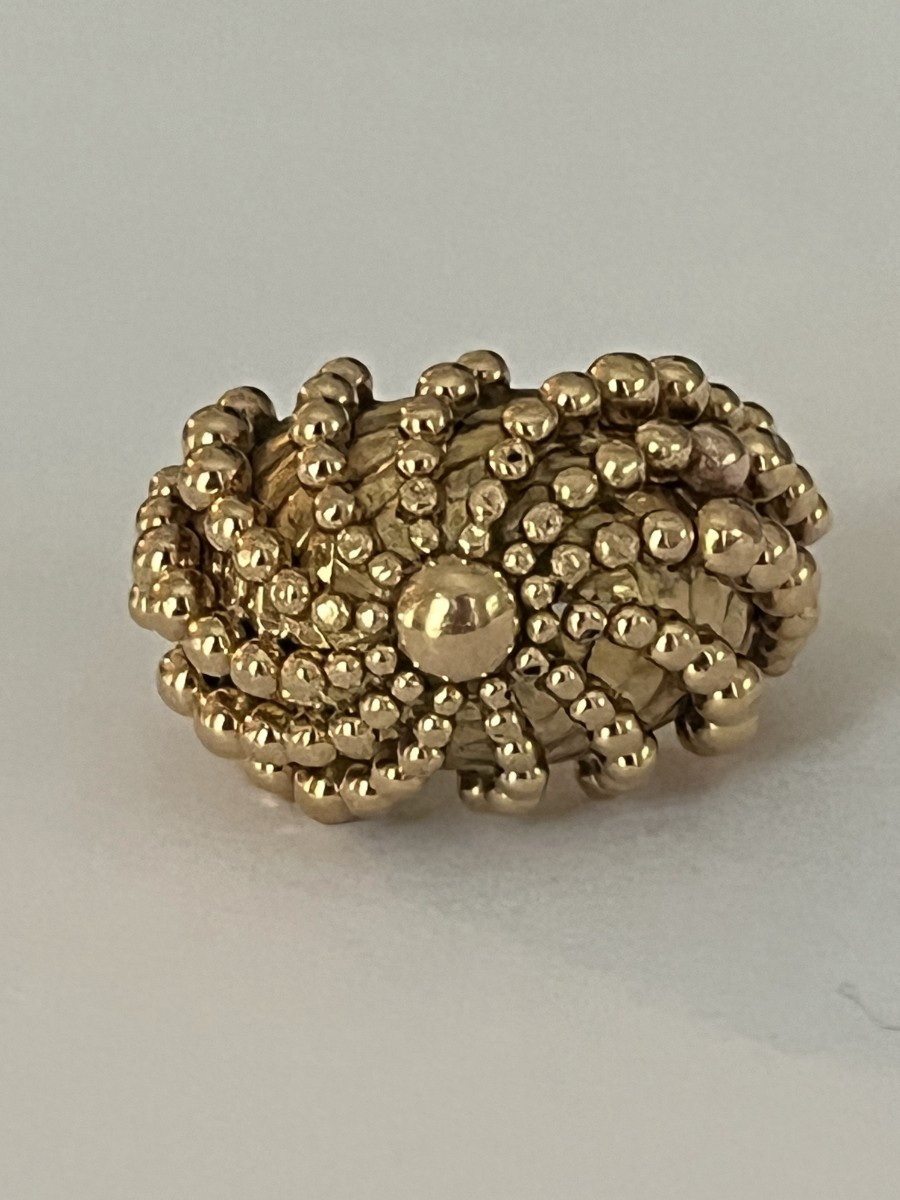 7065- Bague Dôme Vintage Or Jaune