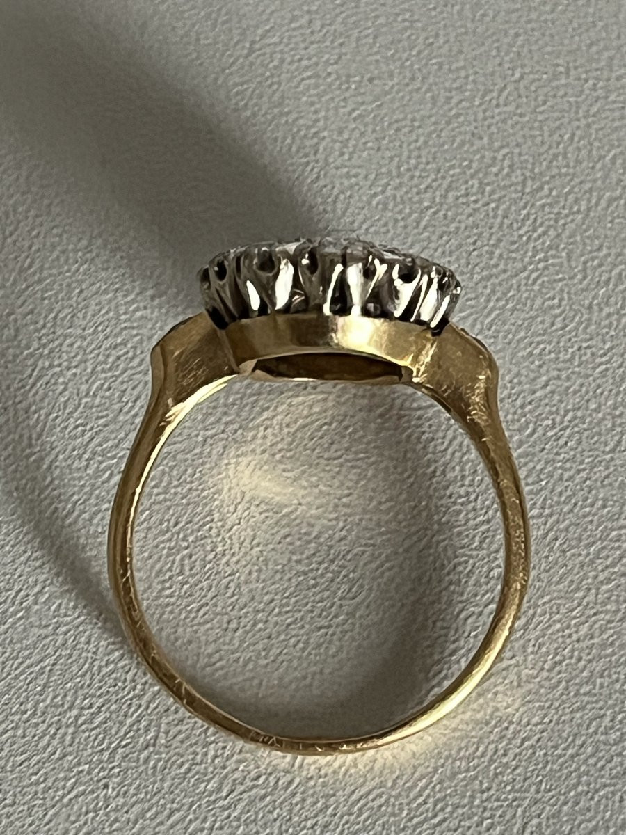 7133- Bague Or Jaune et Gris Diamants 1,50 ct-photo-4