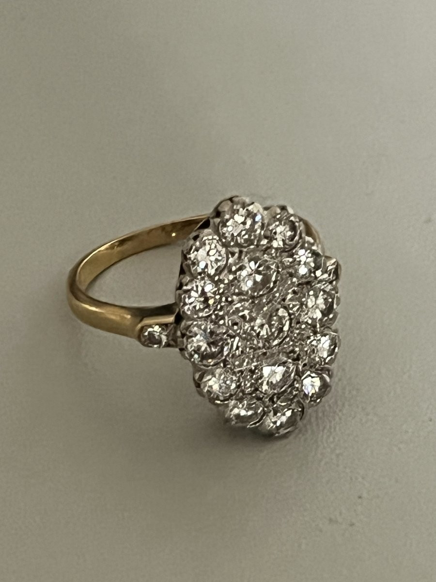 7133- Bague Or Jaune et Gris Diamants 1,50 ct-photo-1