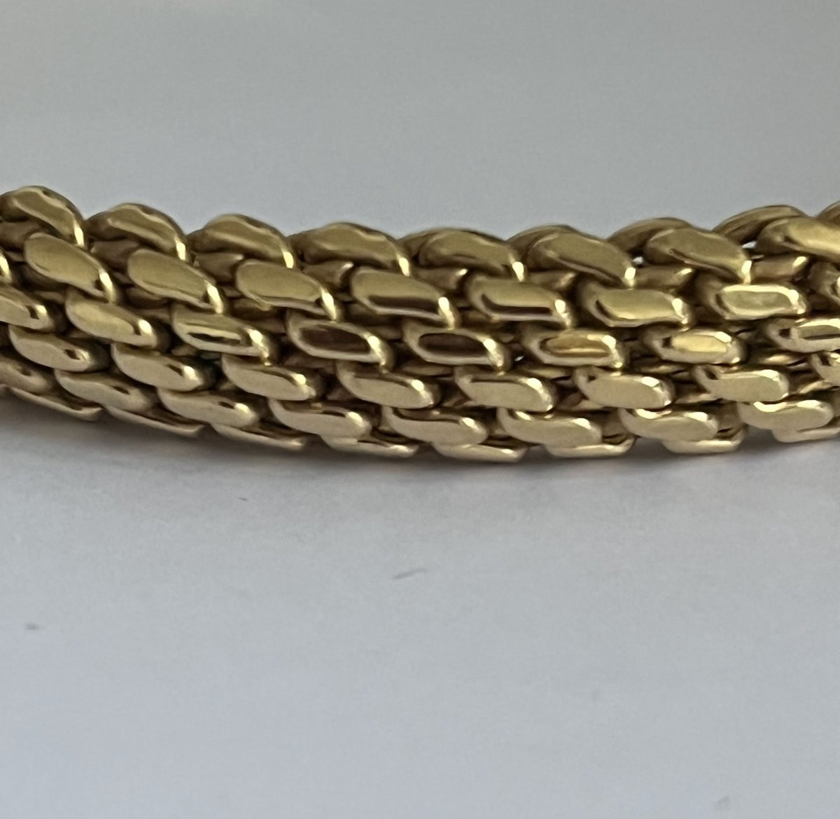 7267- Yellow Gold Bangle Bracelet 39 G-photo-4