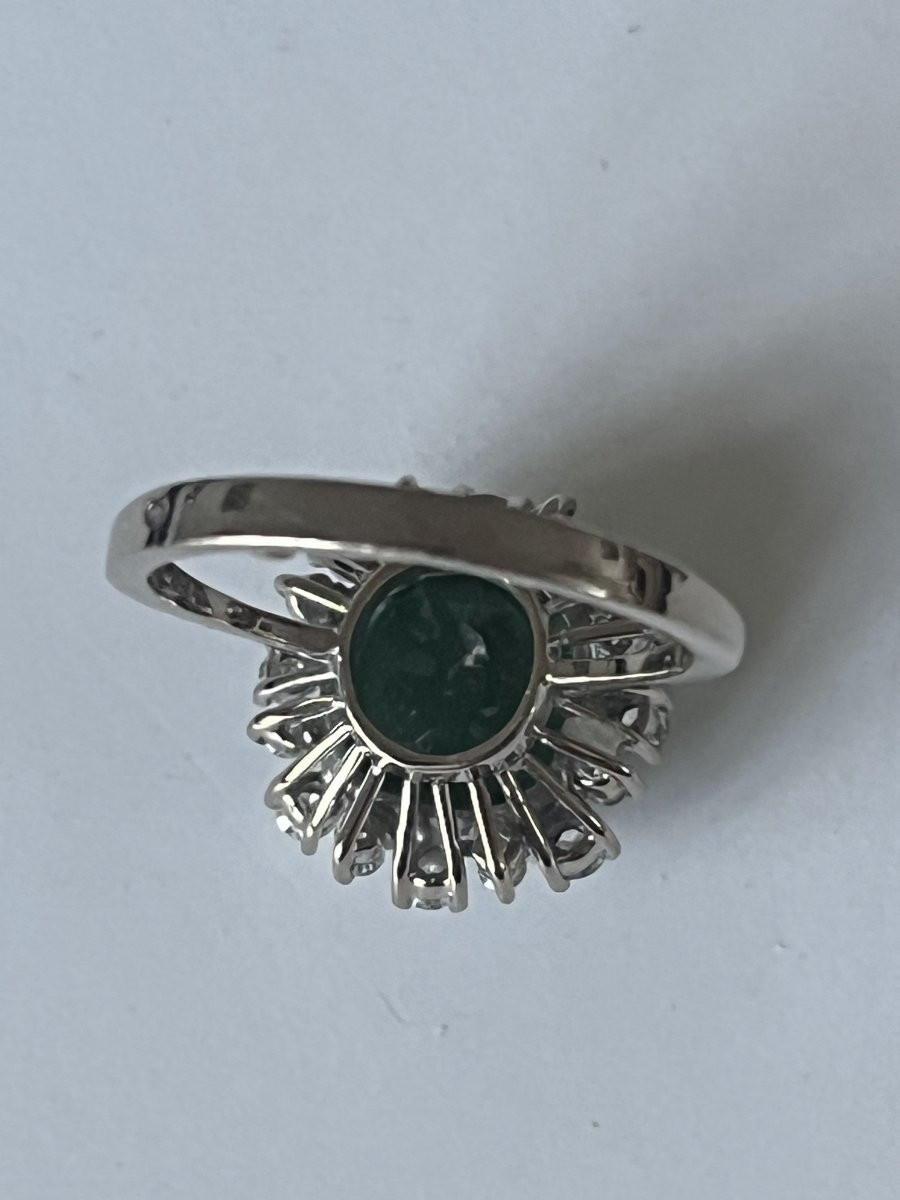 7162 - Stern Ring, White Gold, Tourmaline, Diamonds-photo-2