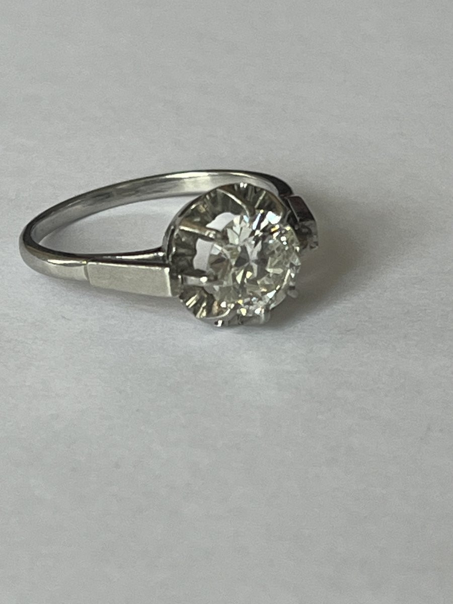 7173 - Platinum Solitaire Ring With 1.26 Ct Diamond-photo-4