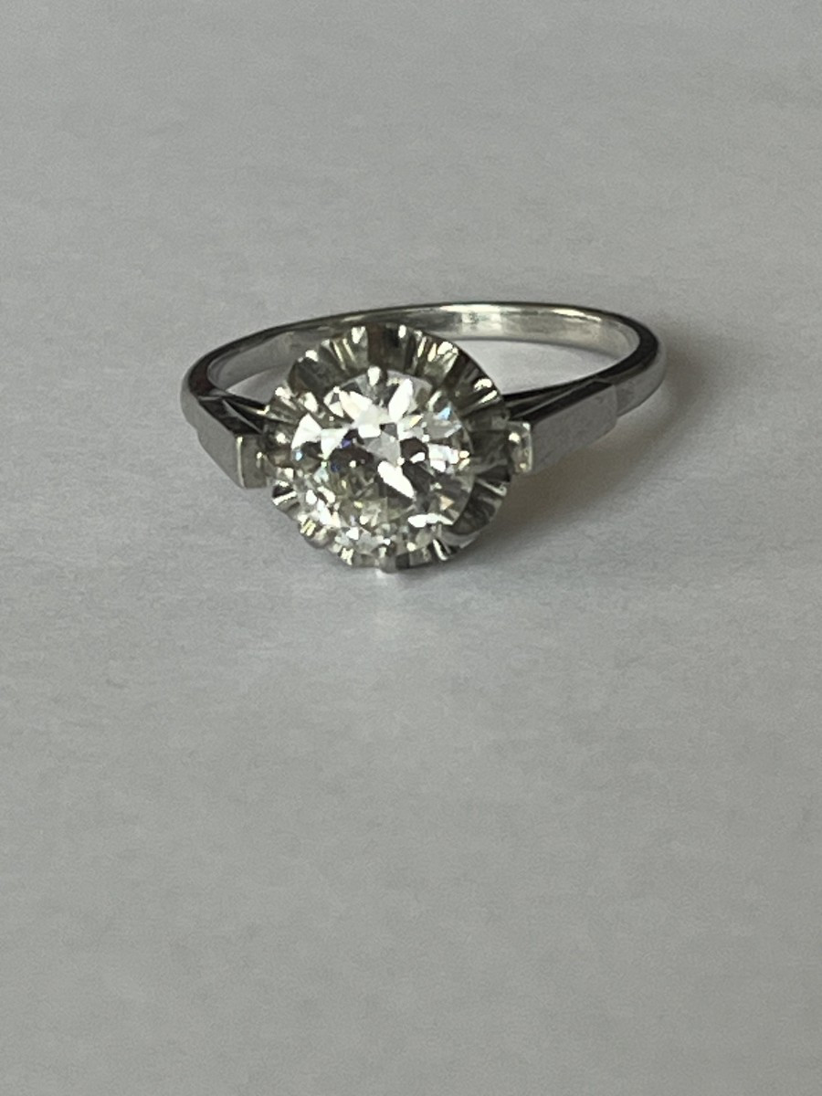 7173 - Platinum Solitaire Ring With 1.26 Ct Diamond