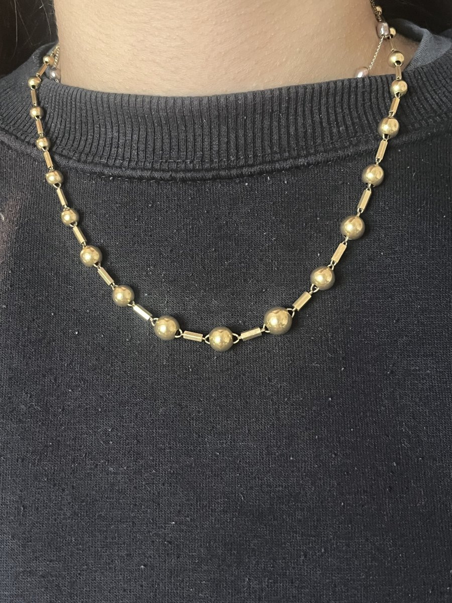 7241- Collier Boules d'Oor Jaune 18 g-photo-3