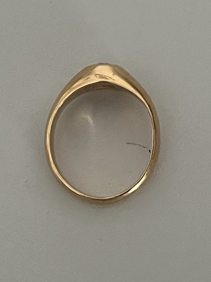 7245- Bague Jonc Or Jaune Diamant 0,50 ct-photo-3