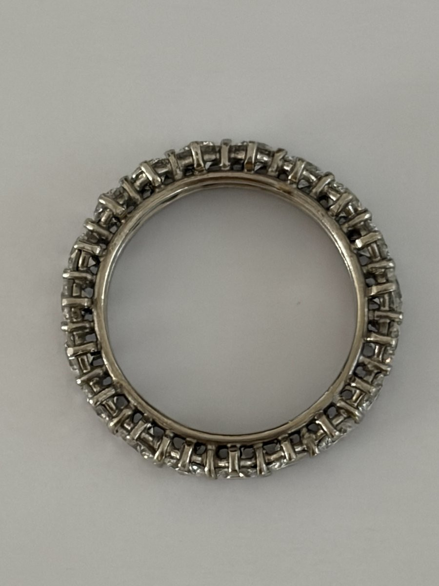 7377 - Alliance Américaine Platine Diamants 3,50 ct-photo-3