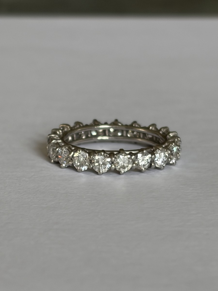 7377 - Alliance Américaine Platine Diamants 3,50 ct