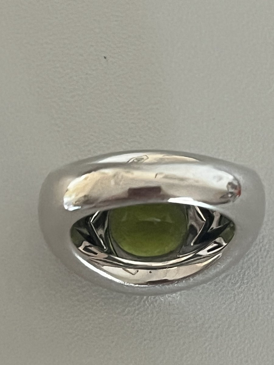 7433 - Bague MAUBOUSSIN Aloha Or Gris Péridot Nacre-photo-1