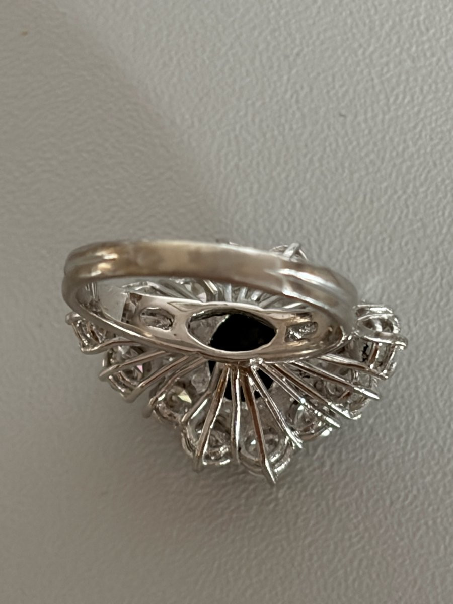 7481 - Ring White Gold Certified Sapphire Diamonds 2.00 Ct-photo-3