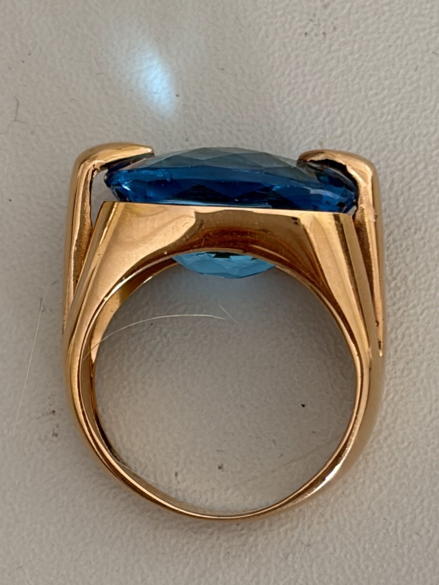 7501 - Bague Moderniste Or Jaune Topaze-photo-4