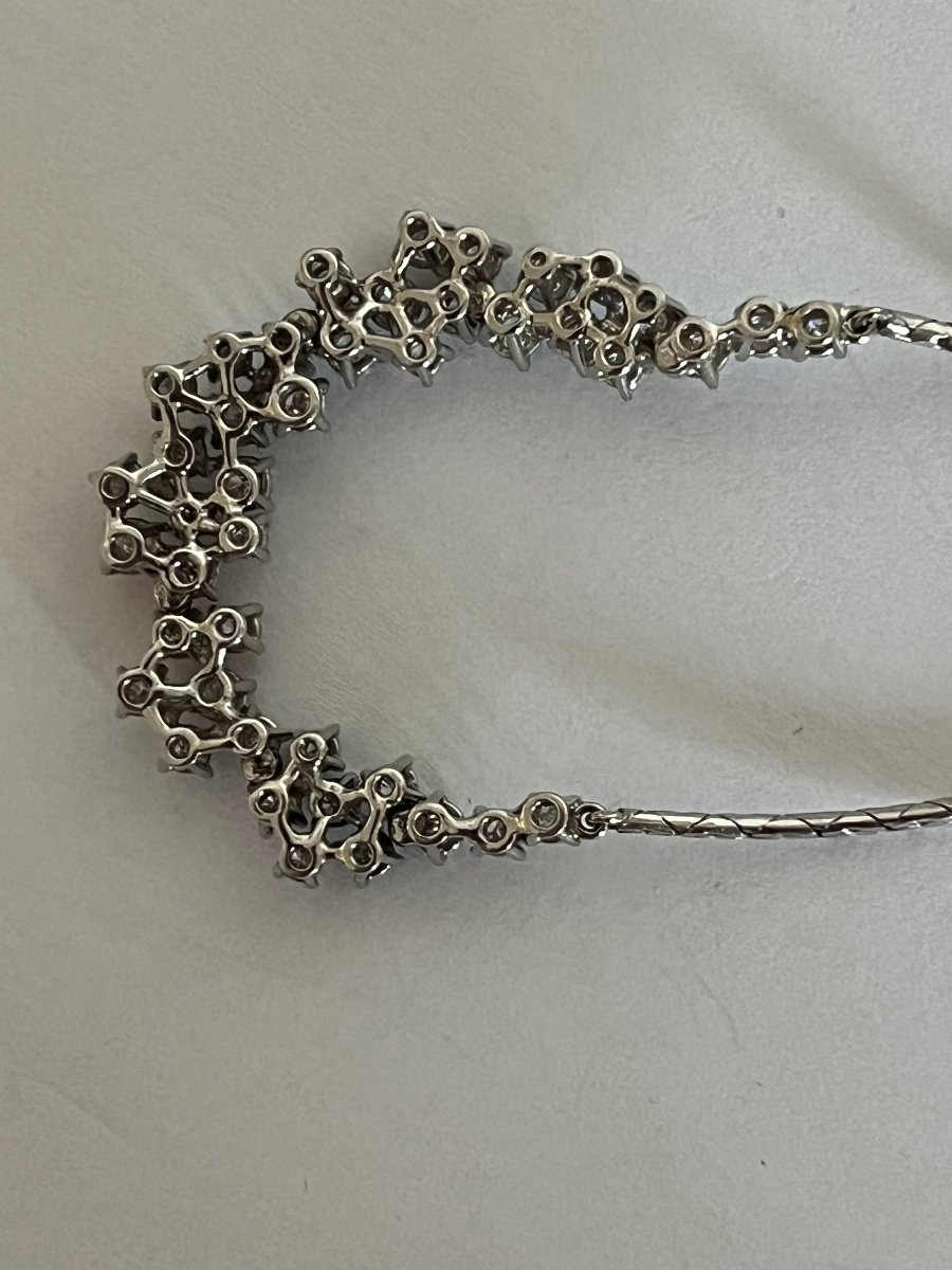 6241 - Collier Or Gris Diamants 2,00 ct-photo-2