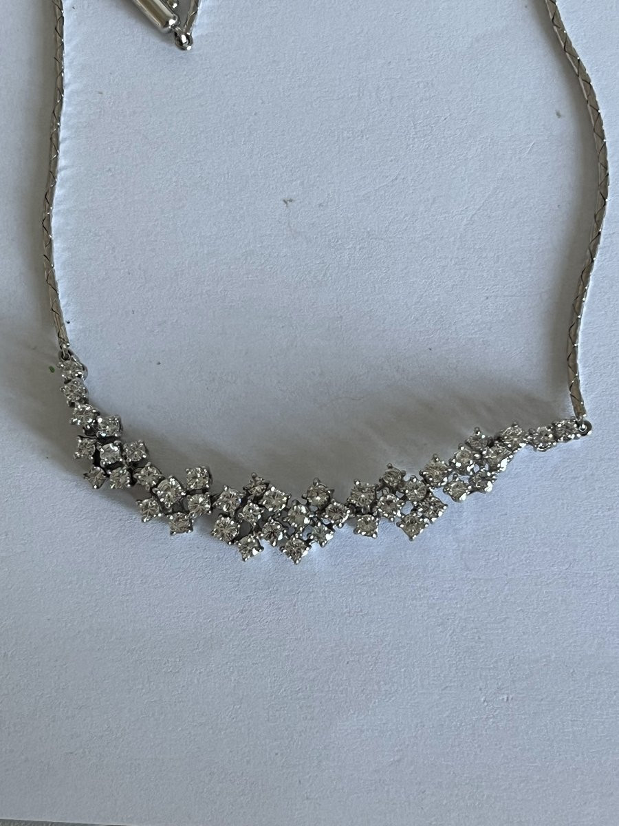 6241 - Collier Or Gris Diamants 2,00 ct-photo-1