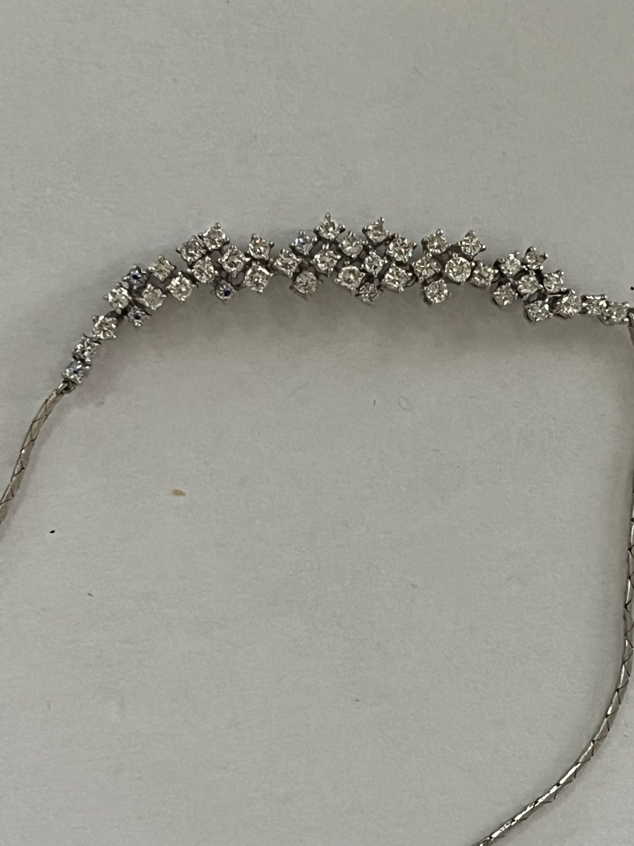 6241 - Collier Or Gris Diamants 2,00 ct-photo-3