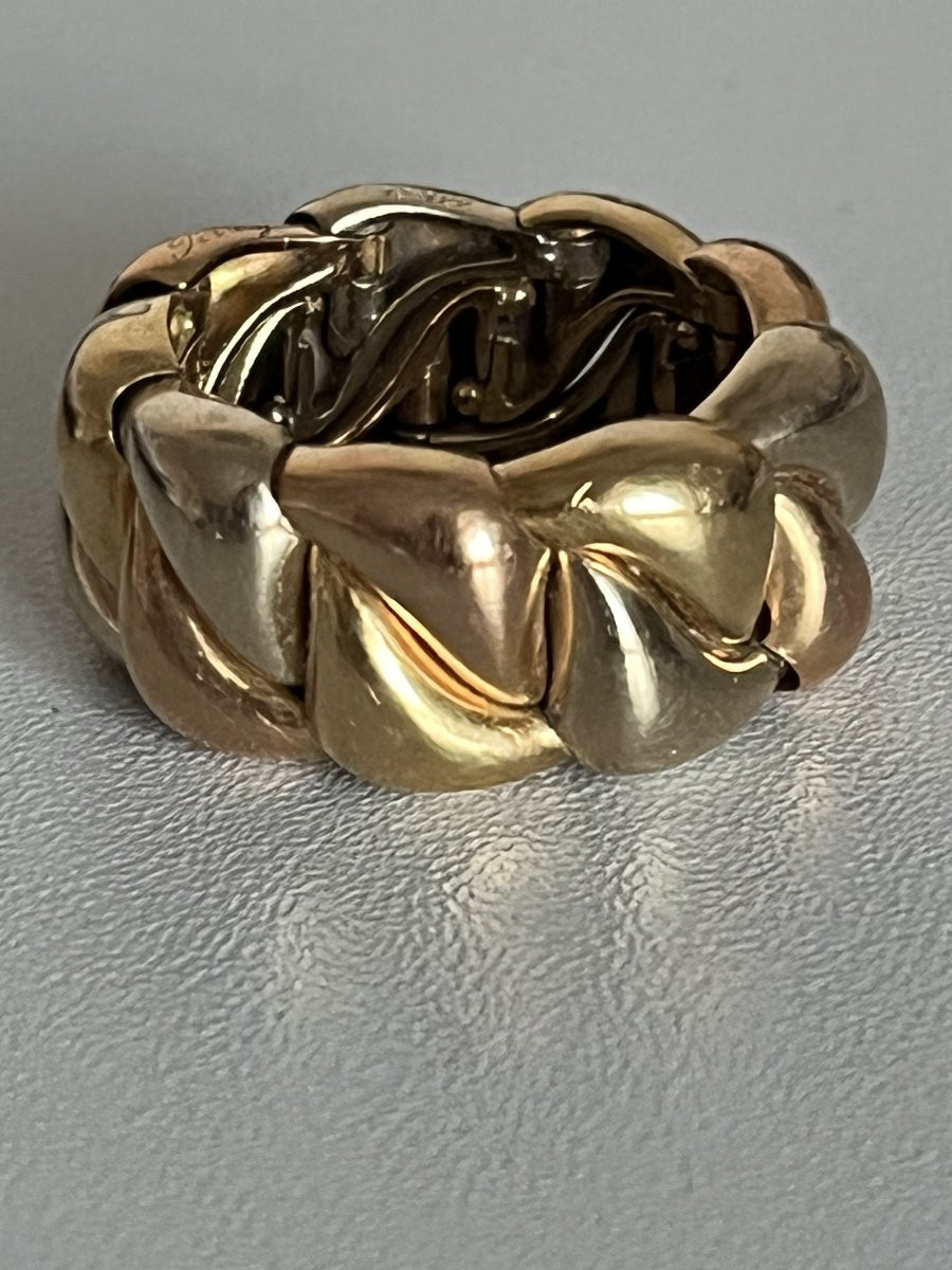 6461 - Poiray Yellow Gold And White Gold Ring-photo-2