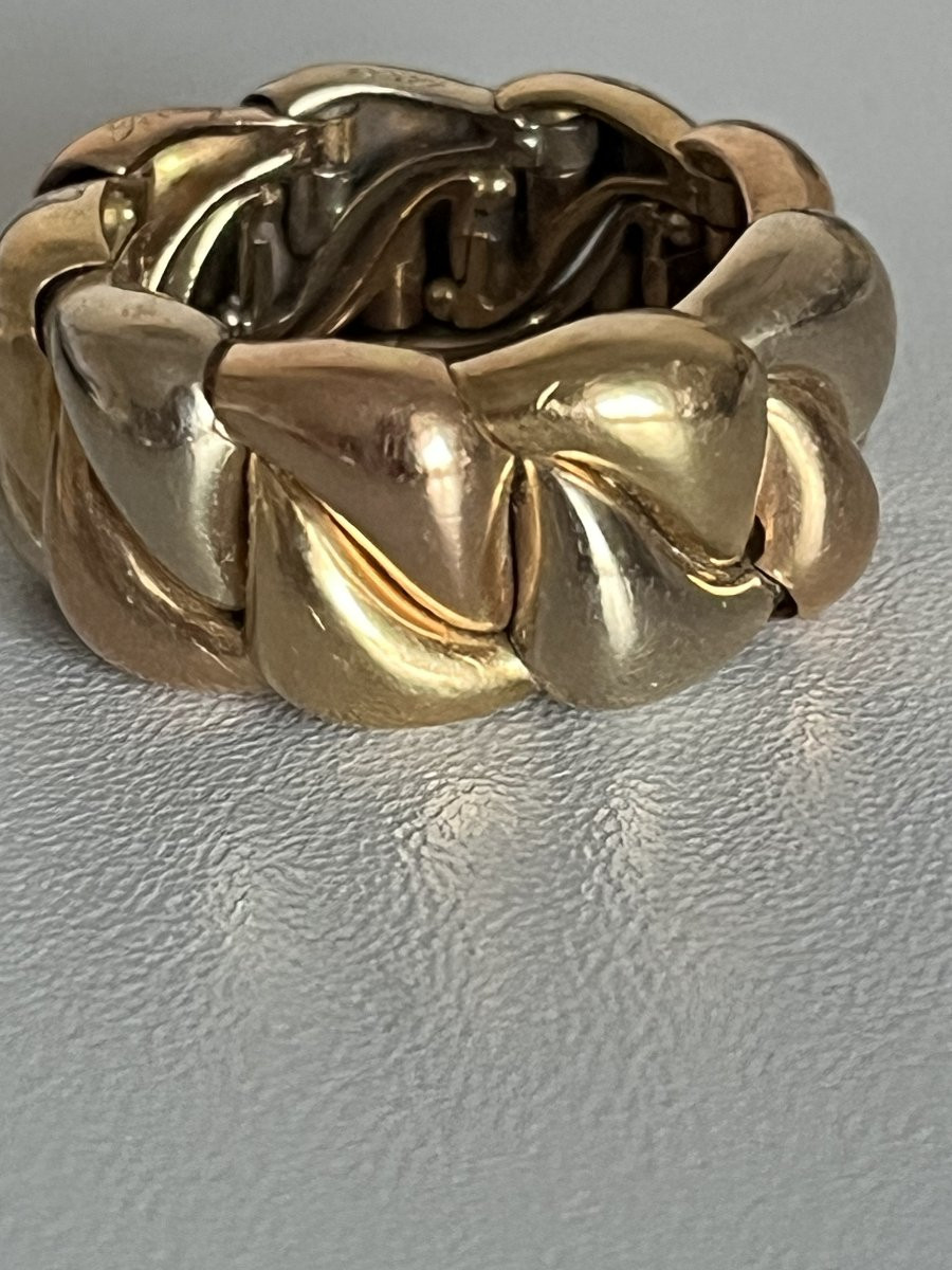 6461 - Poiray Yellow Gold And White Gold Ring-photo-3