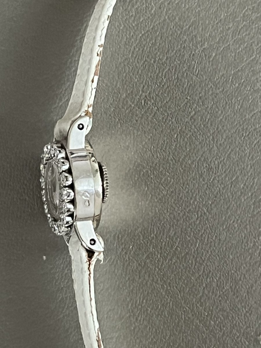 7084 - Montre Dame Jaeger Lecoultre Or Gris Diamants-photo-3