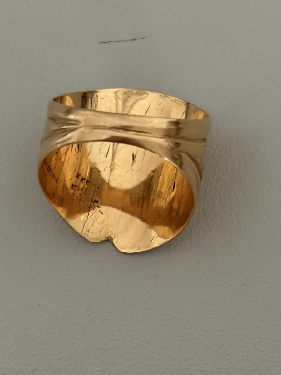 7420 - Large Bague Or Jaune-photo-3