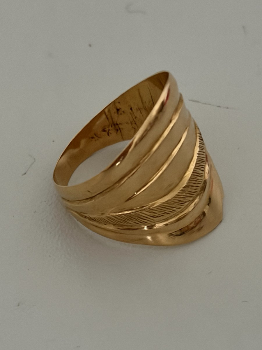 7420 - Large Bague Or Jaune-photo-1