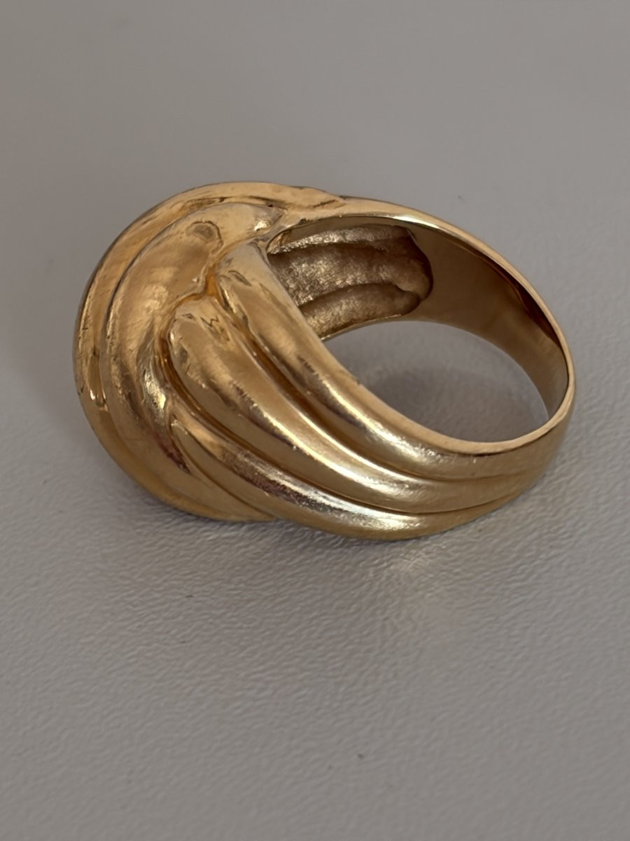 7502 - Bague Nœud Vintage Or Jaune-photo-2