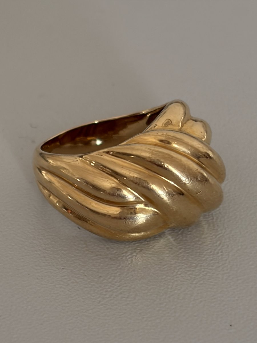 7502 - Bague Nœud Vintage Or Jaune-photo-4
