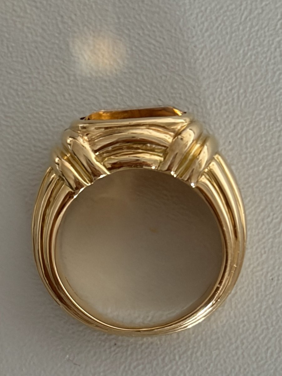 7549 - Ring Fred Yellow Gold Citrine-photo-3