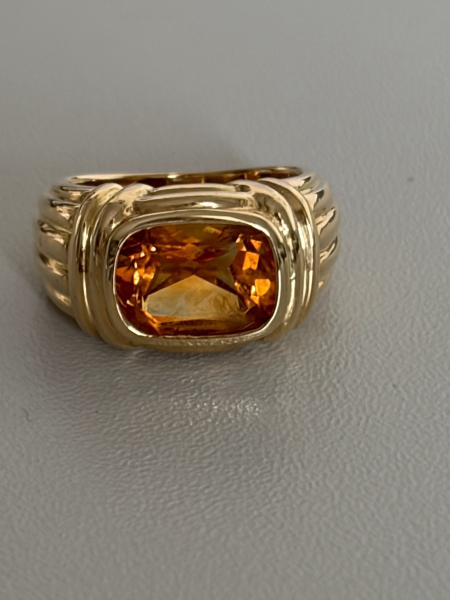 7549 - Ring Fred Yellow Gold Citrine