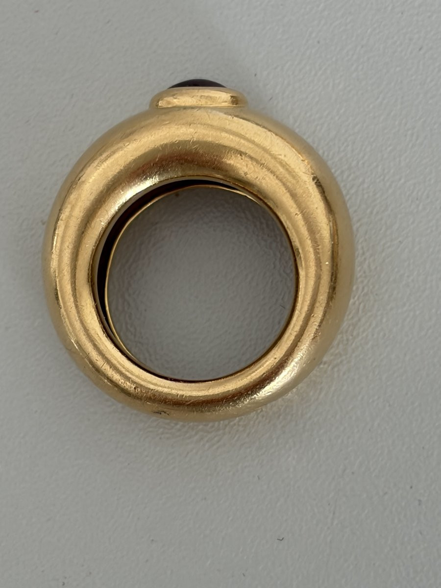 7569 - Ring Chaumet Yellow Gold Ruby-photo-3