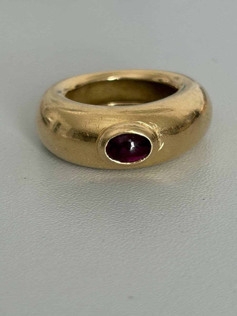 7569 - Ring Chaumet Yellow Gold Ruby