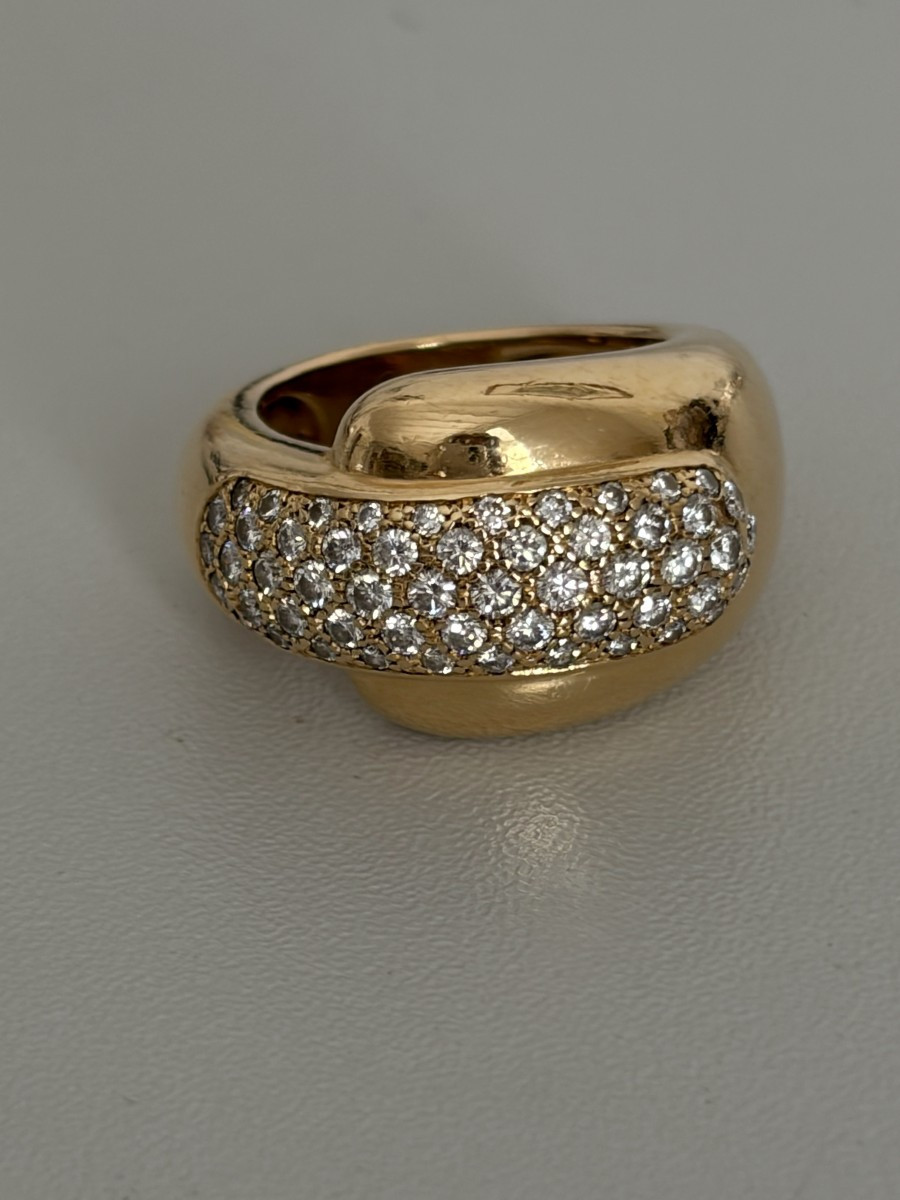7603 - Important Chaumet Ring Yellow Gold Diamonds