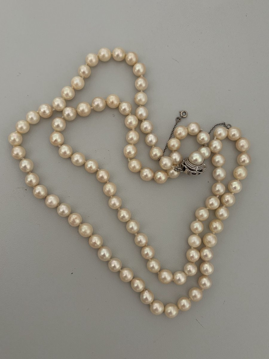7606 - Akoya Choker Pearls Necklace-photo-3