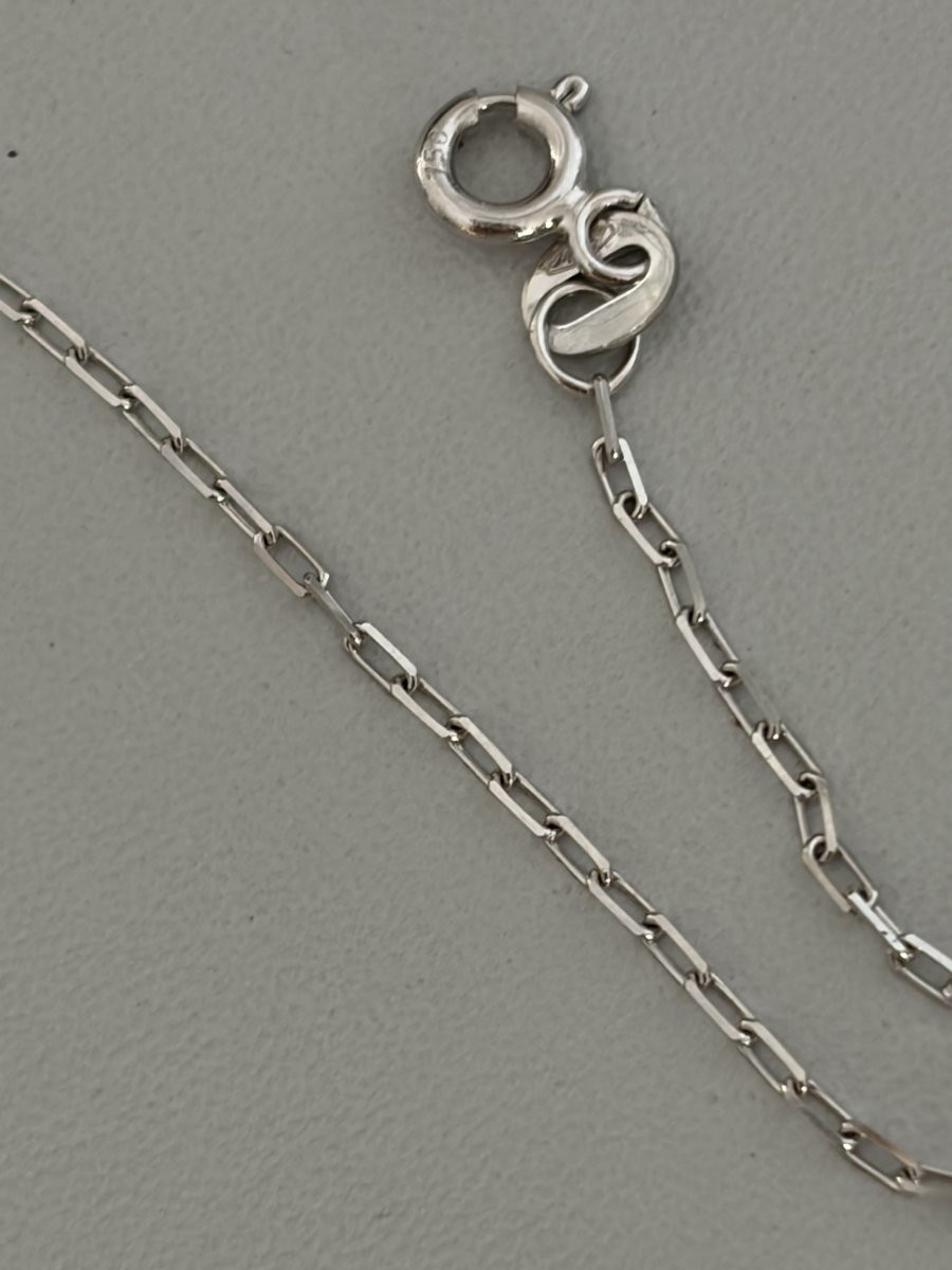 3265 - Pendentif Rond Or Gris Diamants-photo-3
