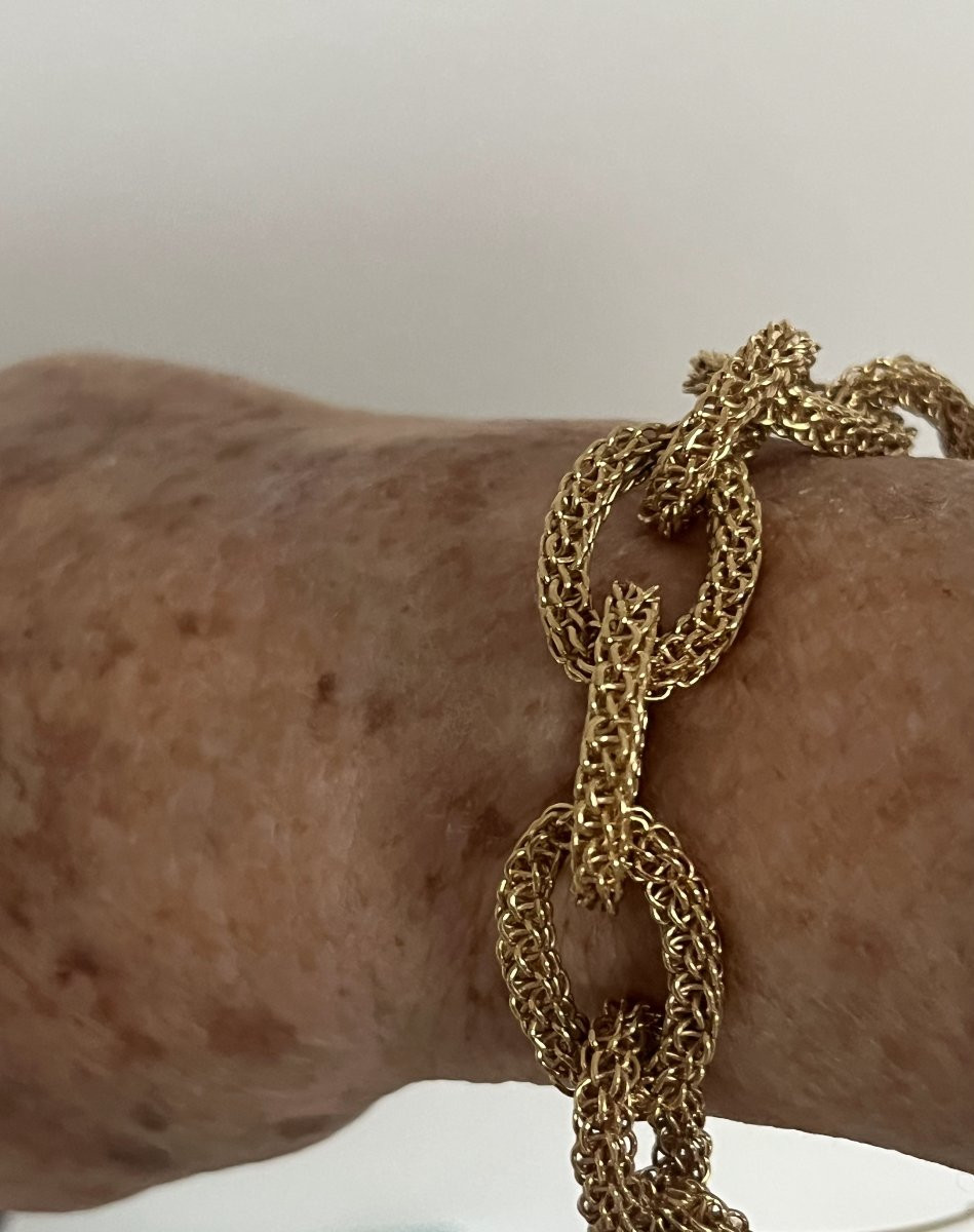 7196- Yellow Gold Twisted Bracelet 48 G-photo-2