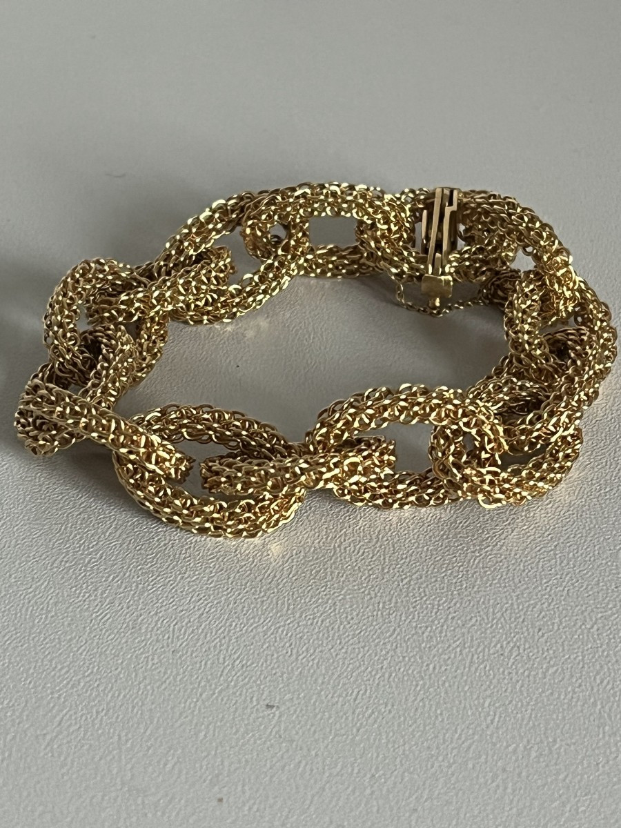 7196- Yellow Gold Twisted Bracelet 48 G
