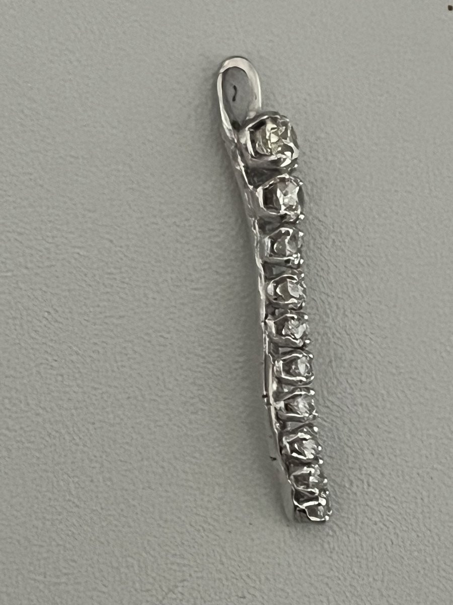 7202A- Pendentif Or Gris Diamants 0,70 ct-photo-3