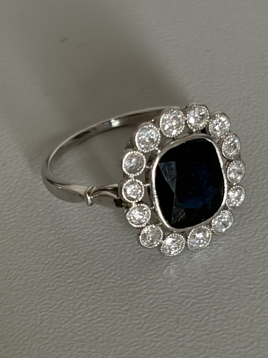 7637- Art Deco Platinum Diamond Ring-photo-1